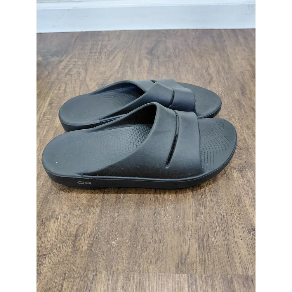 OOFOS OOahh Size Men's 8 / Women's 10 Unisex Slide Sandals - Black